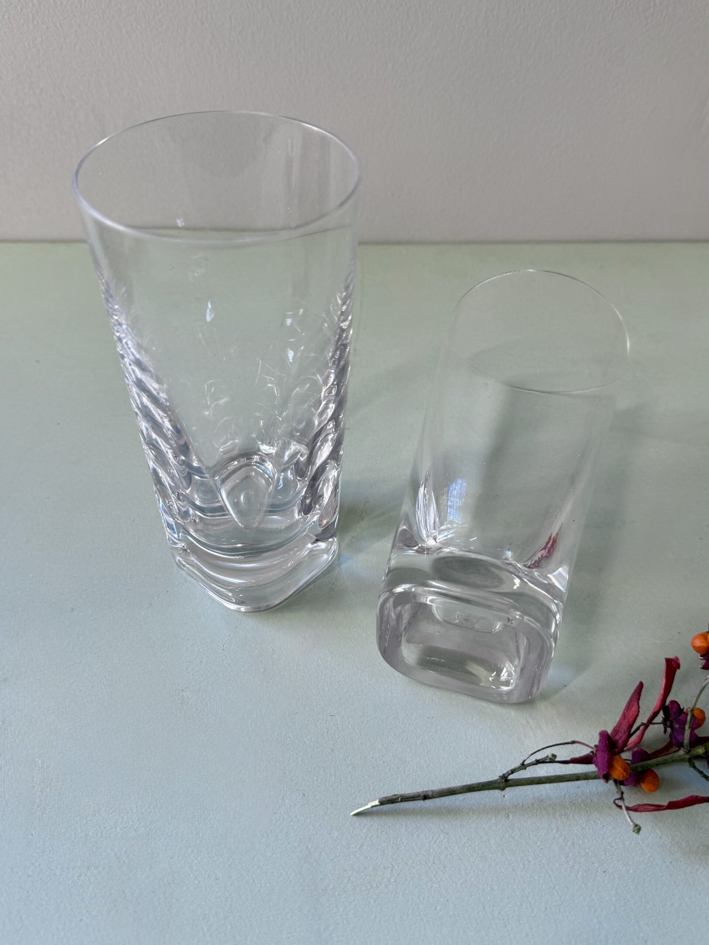 Lot de 2 verres transparents