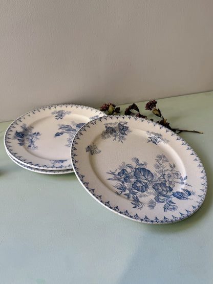 Assiettes modèle Flore de Sarreguemines - lot de 3