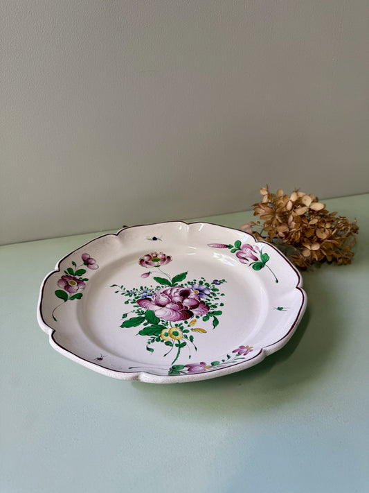 Assiette semi-creuse décor Strasbourg fait main