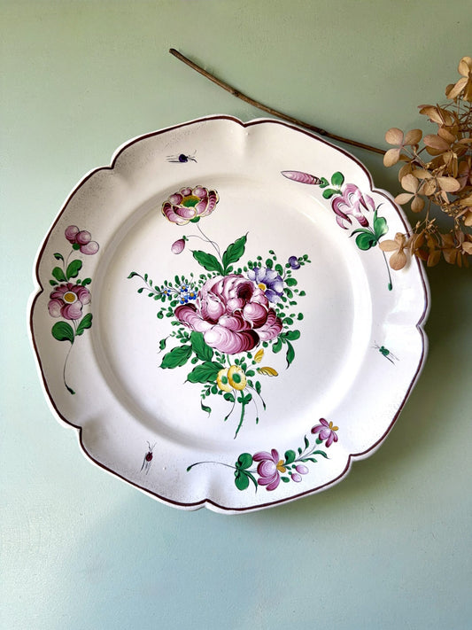 Assiette semi-creuse décor Strasbourg fait main