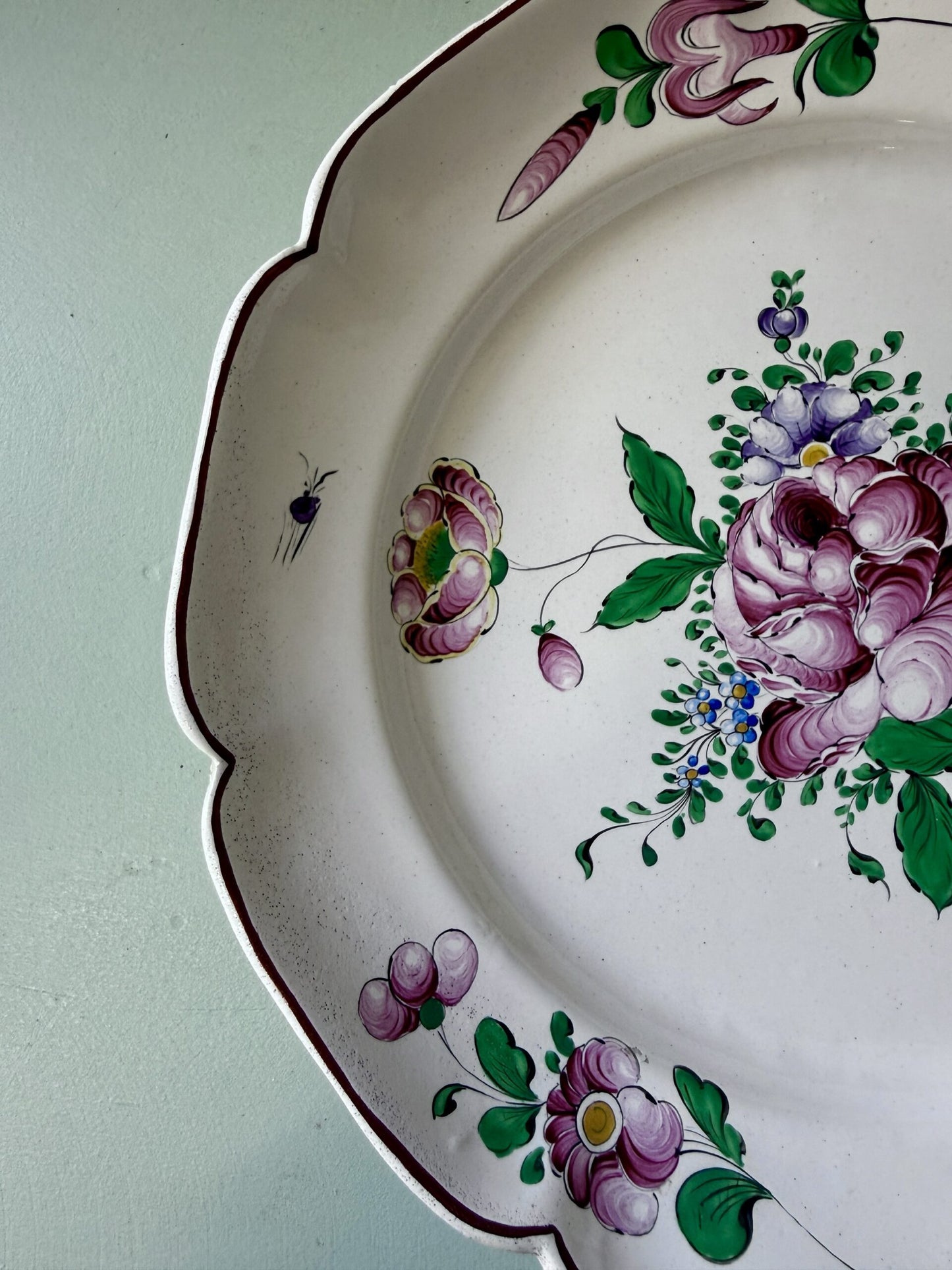 Assiette semi-creuse décor Strasbourg fait main