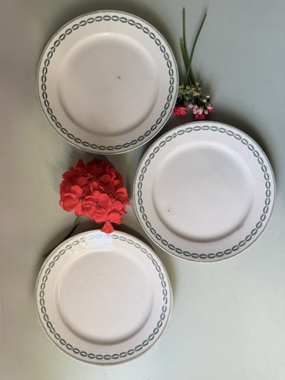 Assiettes plates Sarreguemines modèle Nobilis - lot de 3