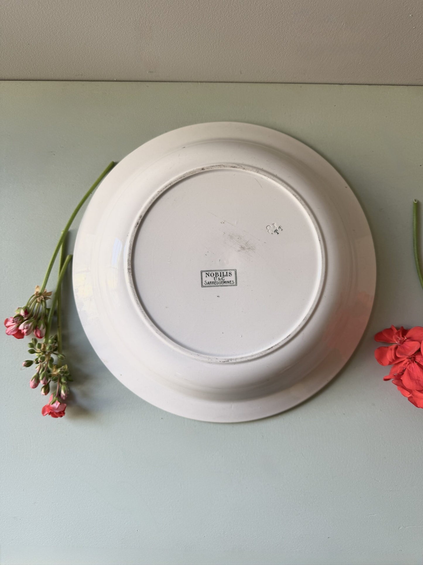 Grand saladier/plat Sarreguemines modèle Nobilis