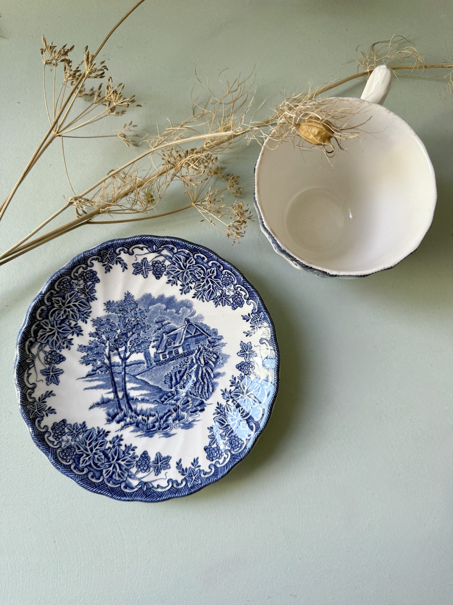 Tasse avec coupelle The Brook Staffordshire Myott