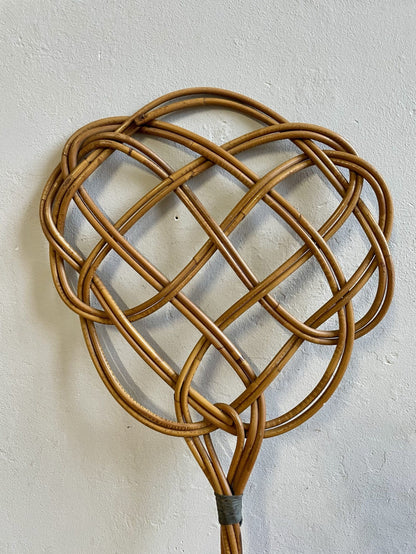 Battoir à tapis vintage en osier