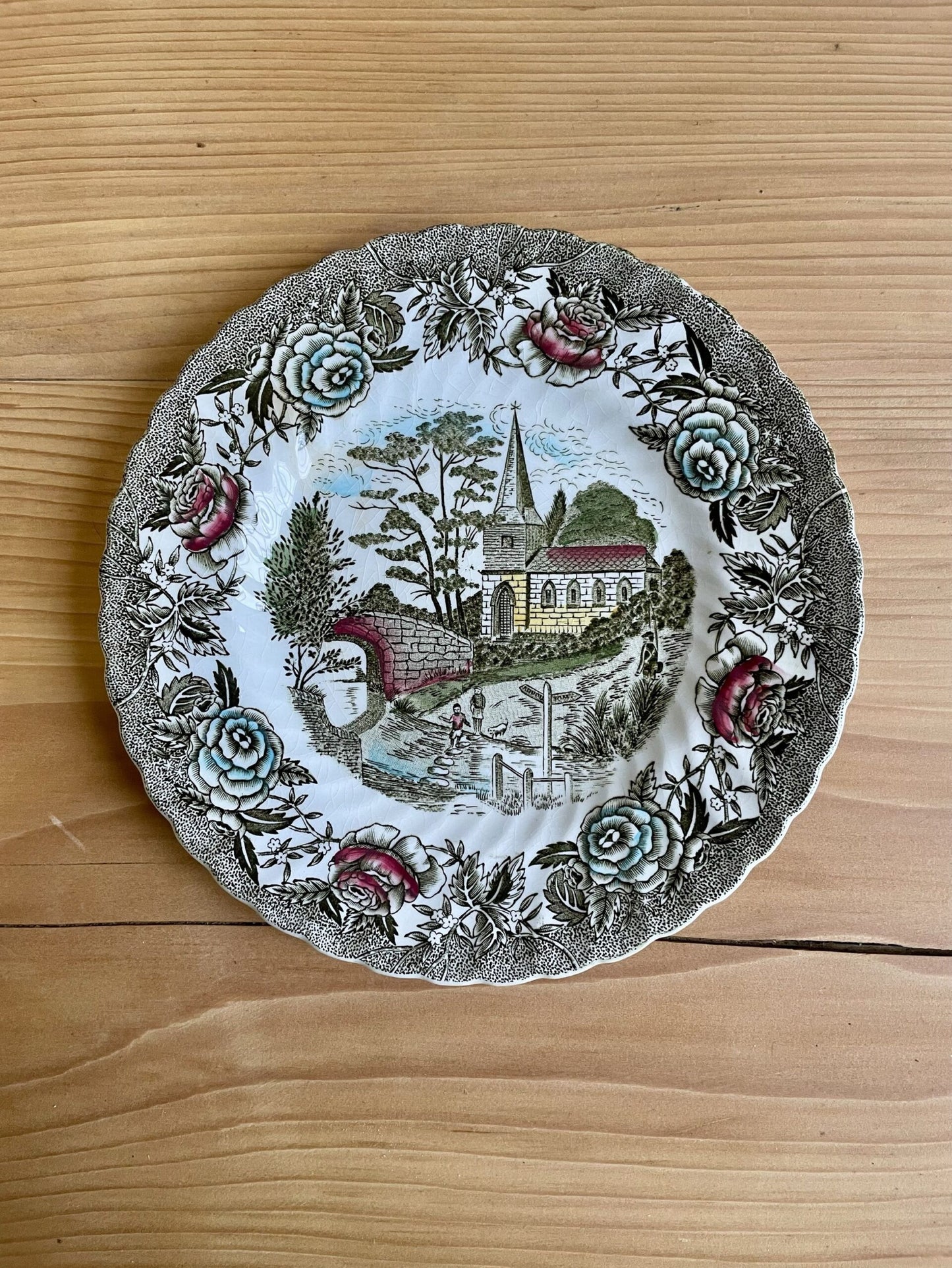 Assiettes à dessert - English Country Scene by British Anchor - lot de 2