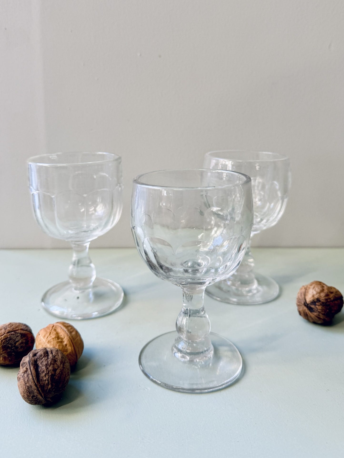 Lot de 3 verres à pied