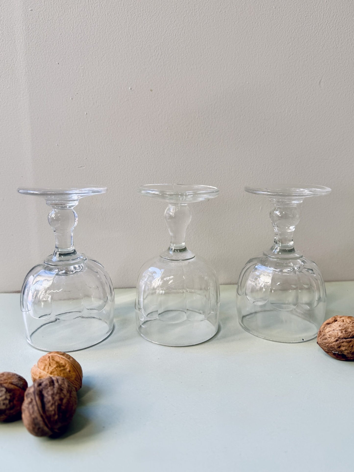 Lot de 3 verres à pied