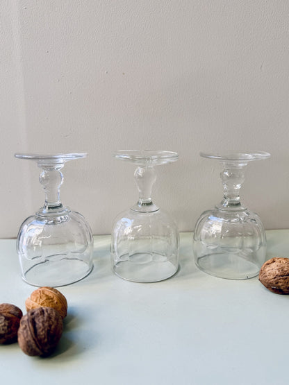 Lot de 3 verres à pied