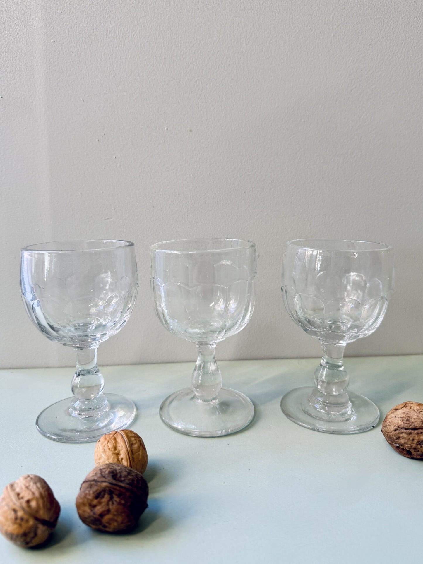 Lot de 3 verres à pied