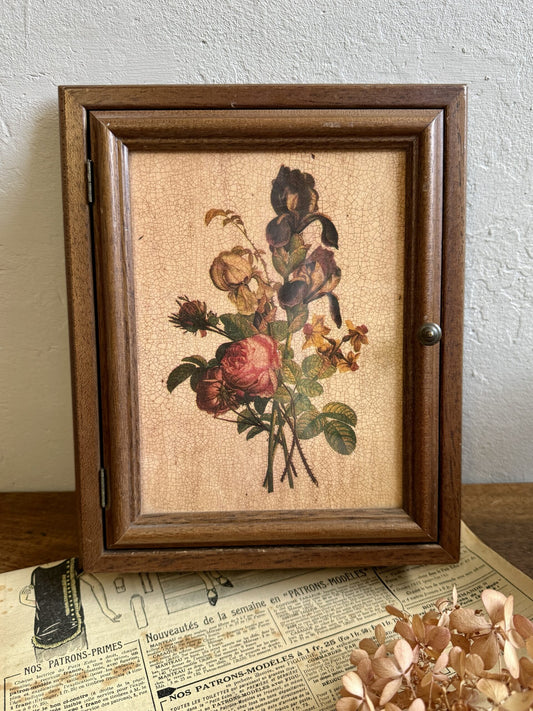 Boîte à clés vintage en bois