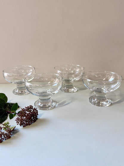 Coupes à dessert en cristal - Lot de 4