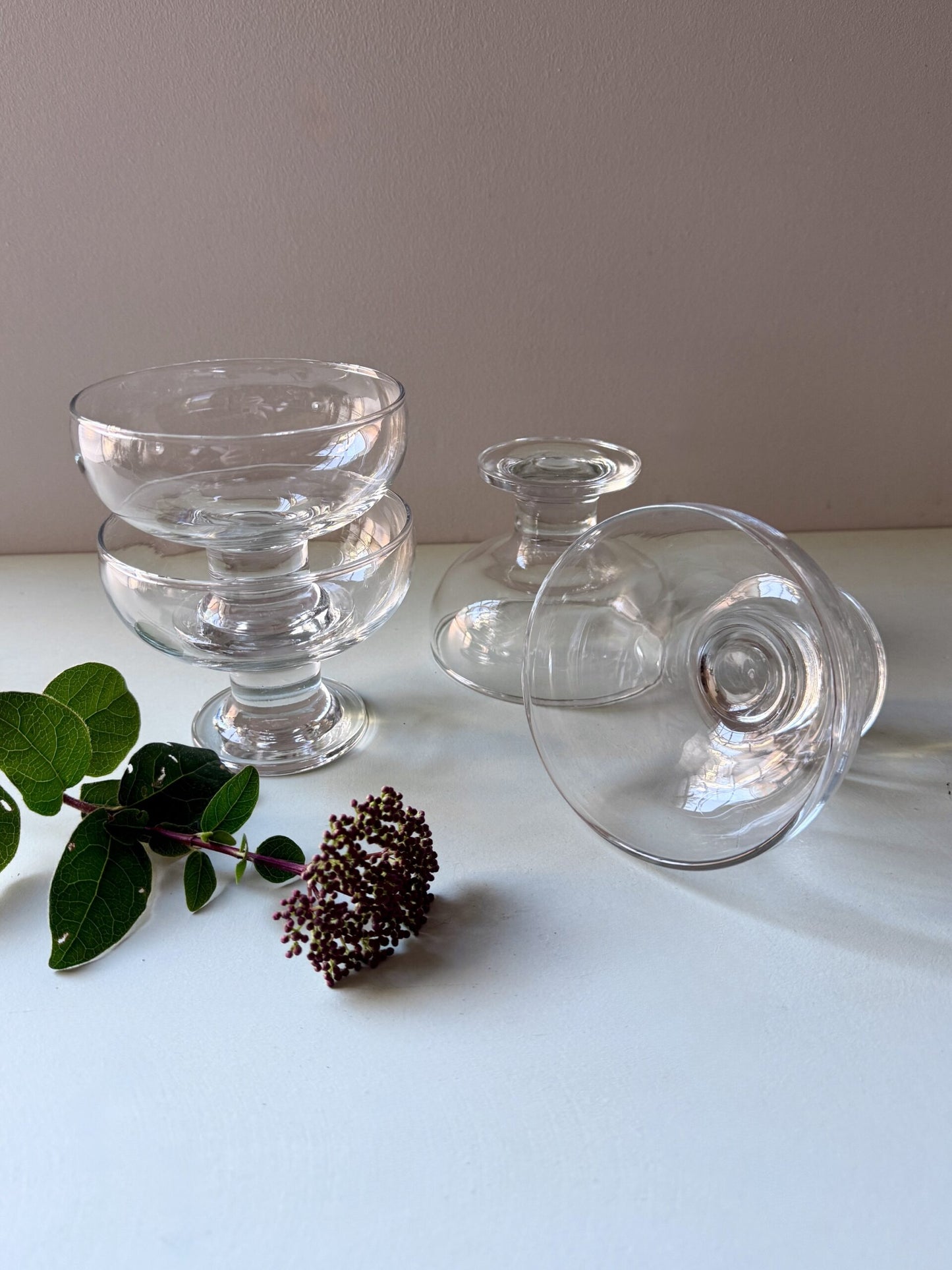 Coupes à dessert en cristal - Lot de 4