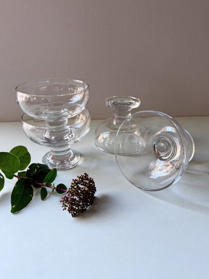 Coupes à dessert en cristal - Lot de 4