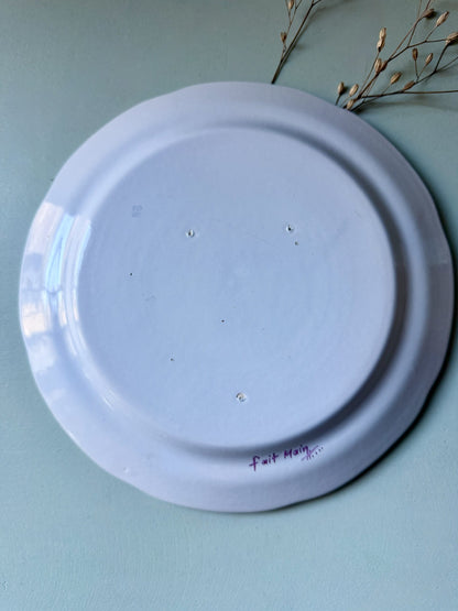 Assiette plate décorative fait main