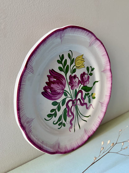 Assiette plate décorative fait main