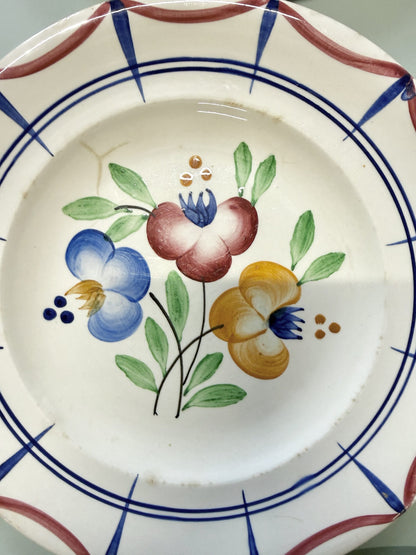 Assiettes plates Longwy modèle Roland – lot de 10