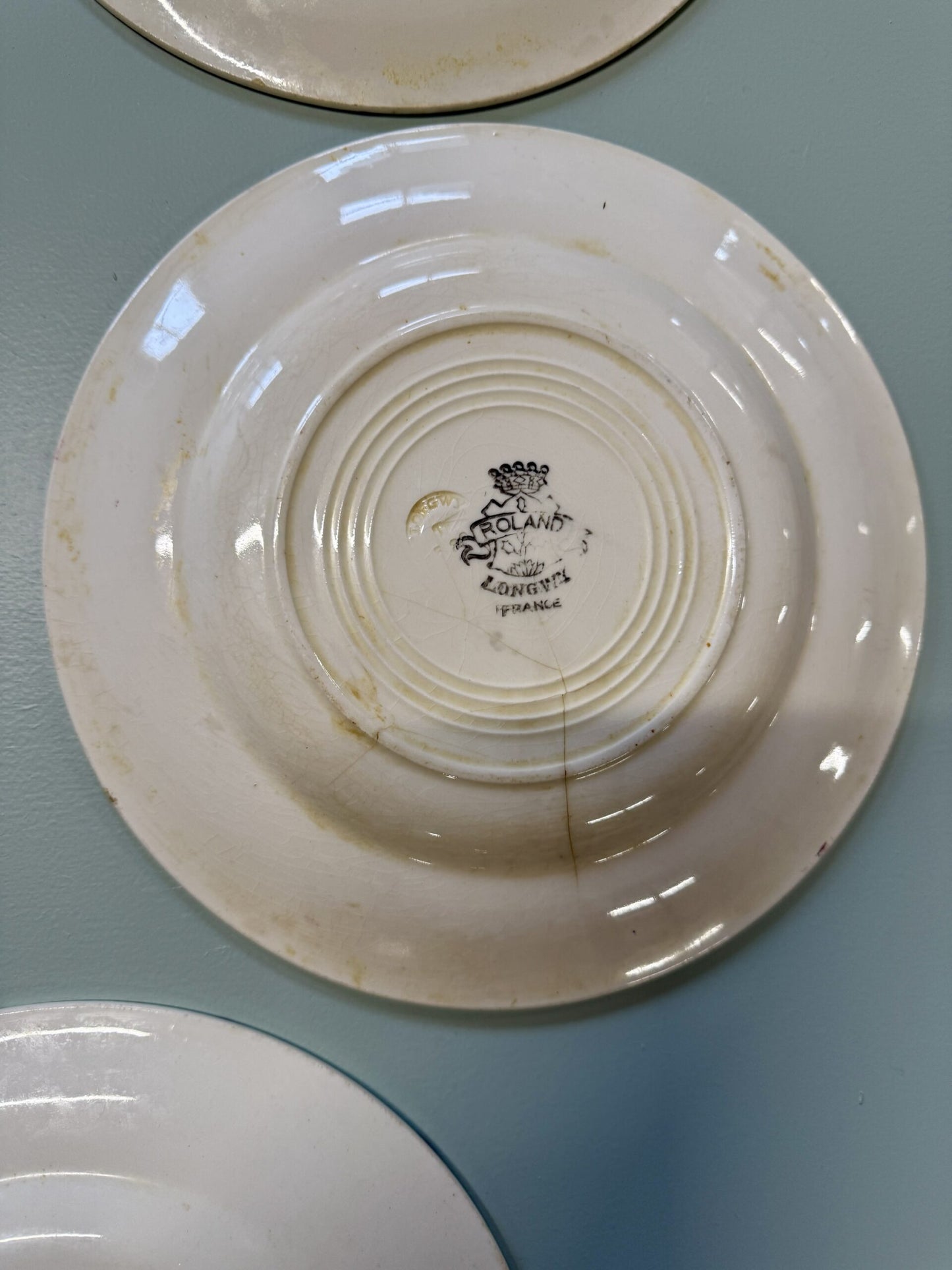 Assiettes plates Longwy modèle Roland – lot de 10