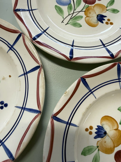 Assiettes plates Longwy modèle Roland – lot de 10