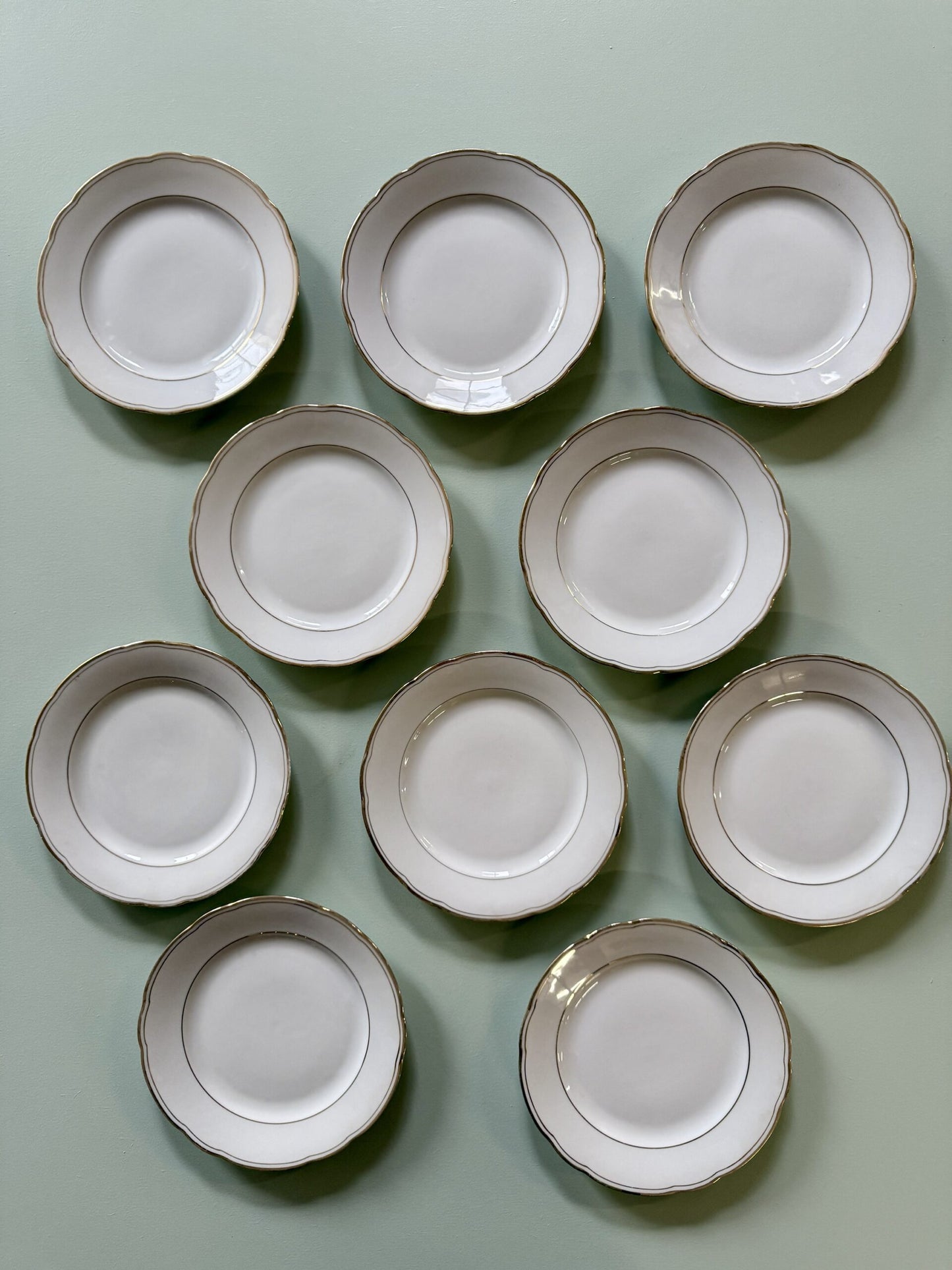 Assiettes à dessert en porcelaine blanche – Lot de 10