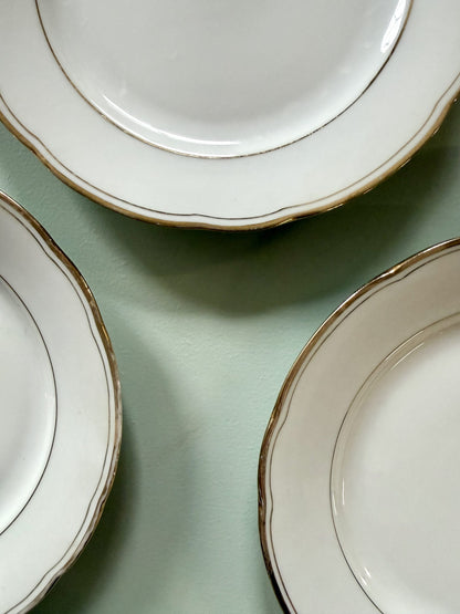 Assiettes à dessert en porcelaine blanche – Lot de 10