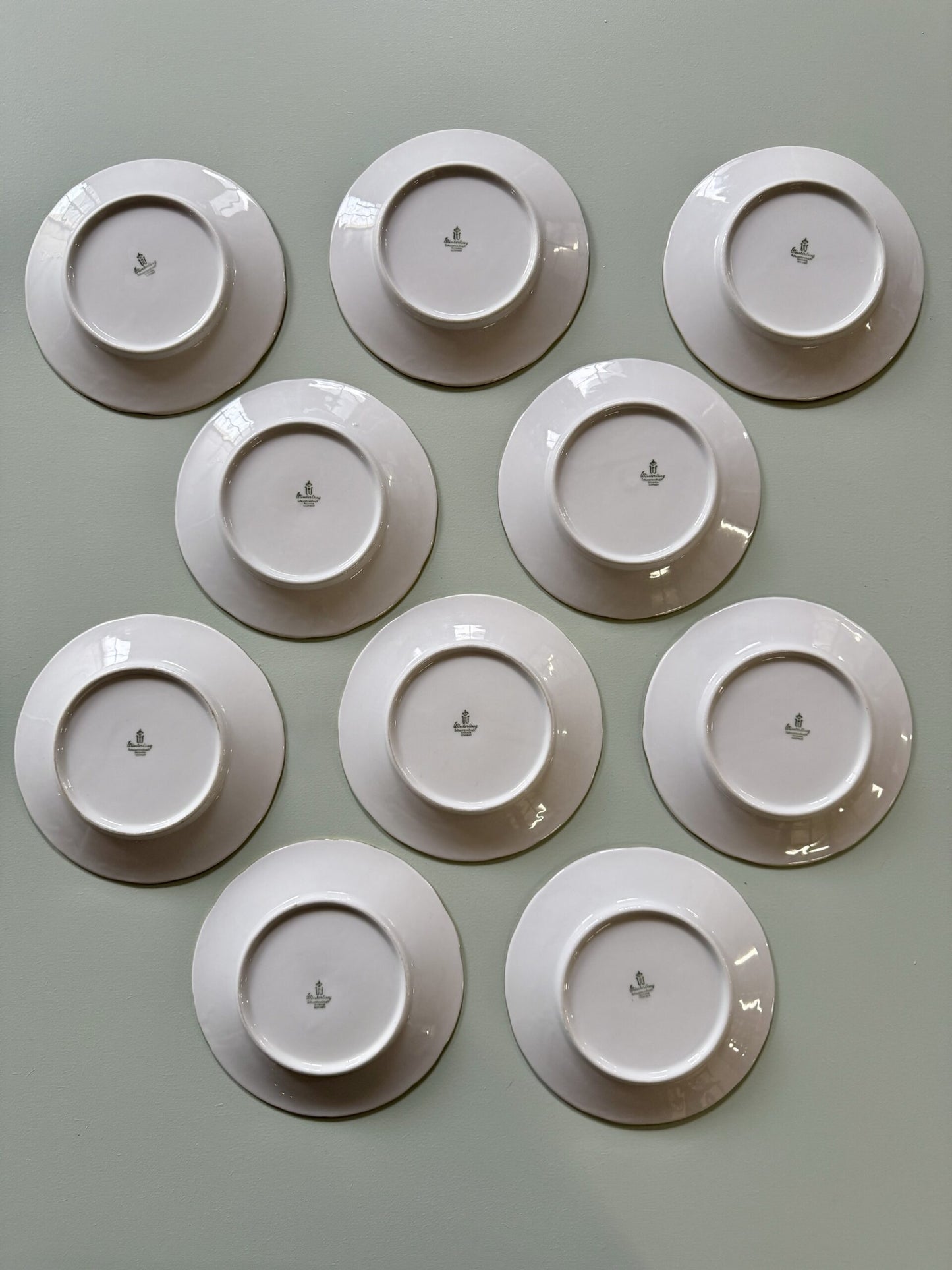 Assiettes à dessert en porcelaine blanche – Lot de 10