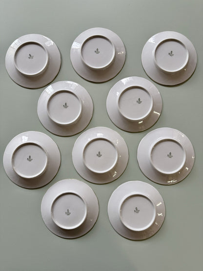 Assiettes à dessert en porcelaine blanche – Lot de 10