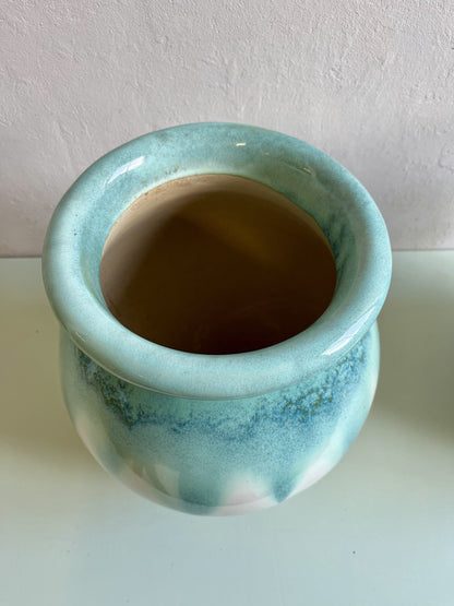 Grand pot en grès vernissé bleu