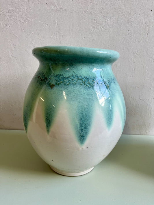 Grand pot en grès vernissé bleu