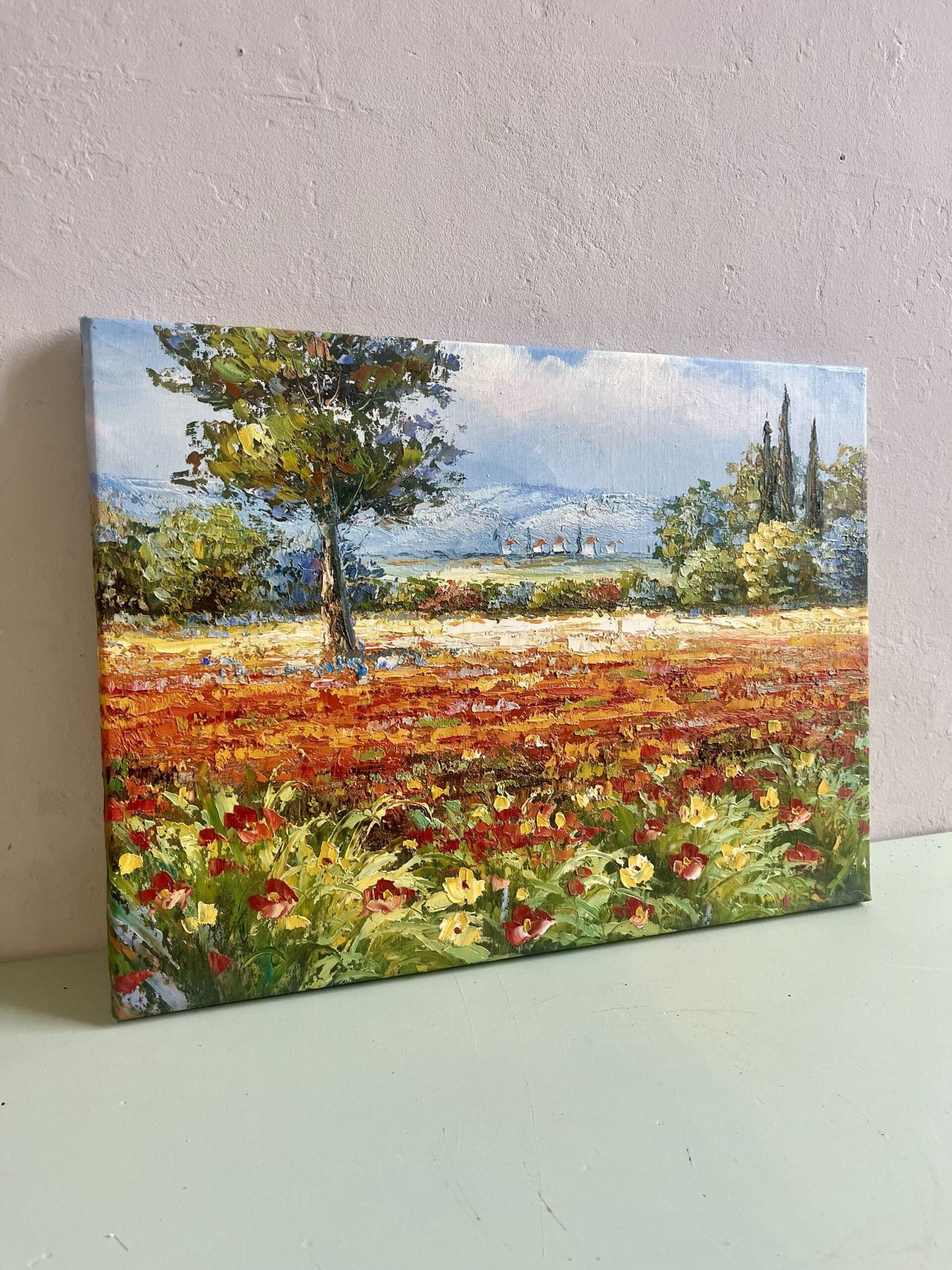 Huile sur toile vintage - paysage