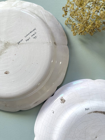 Assiettes creuses décor Strasbourg fait main - lot de 2