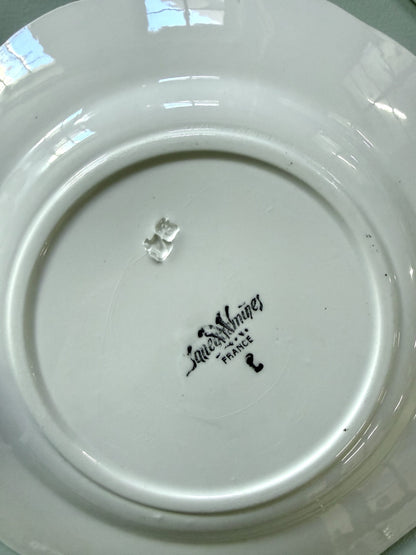 Assiettes plates décoratives florales de Sarreguemines - lot de 3