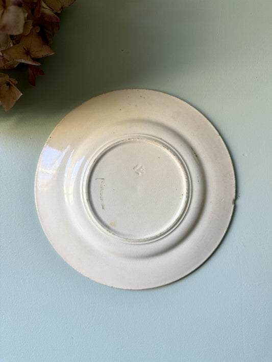 Assiette à dessert bleue terre de fer