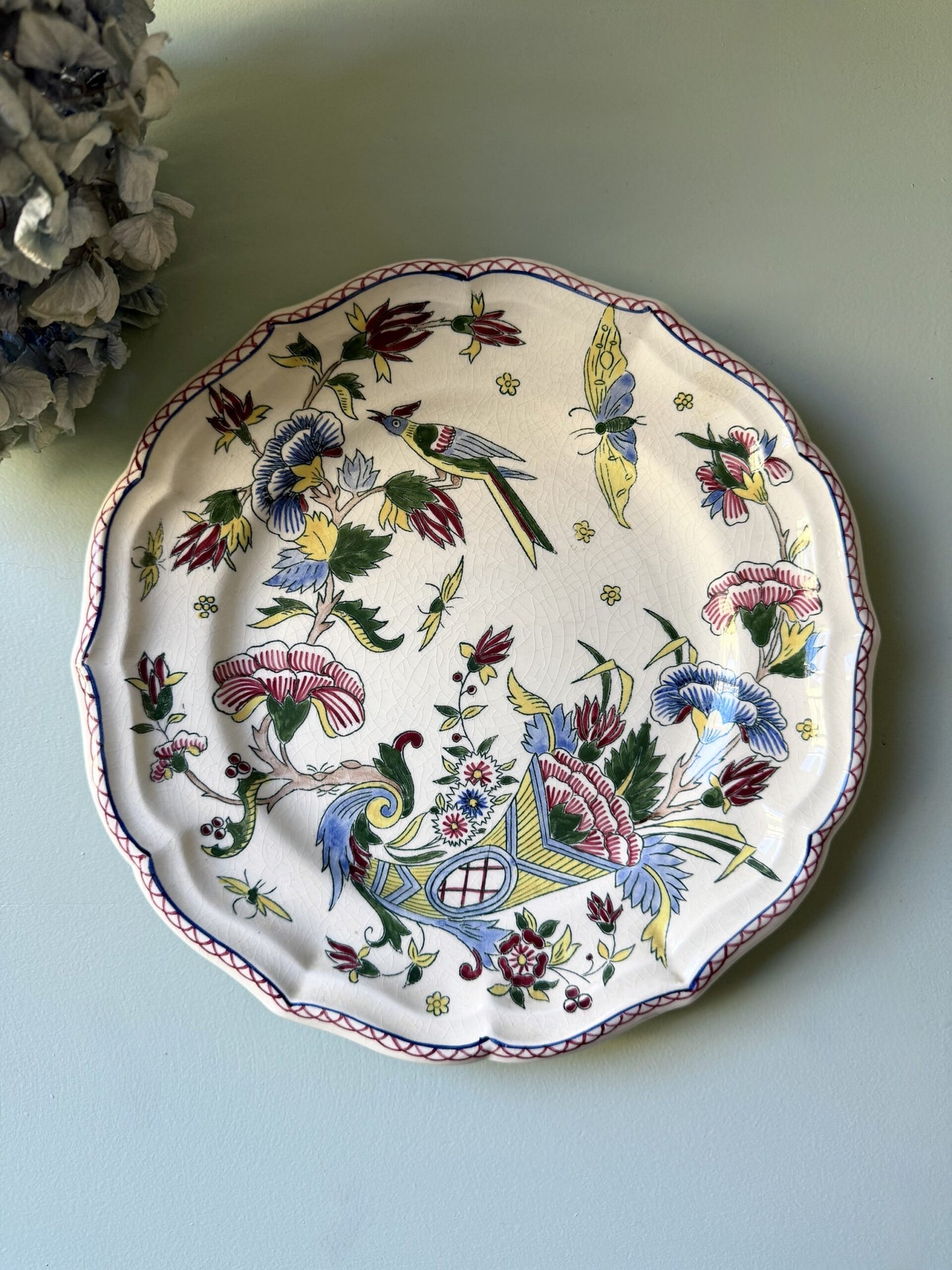 Assiette Gien plate modèle À la corne d’abondance