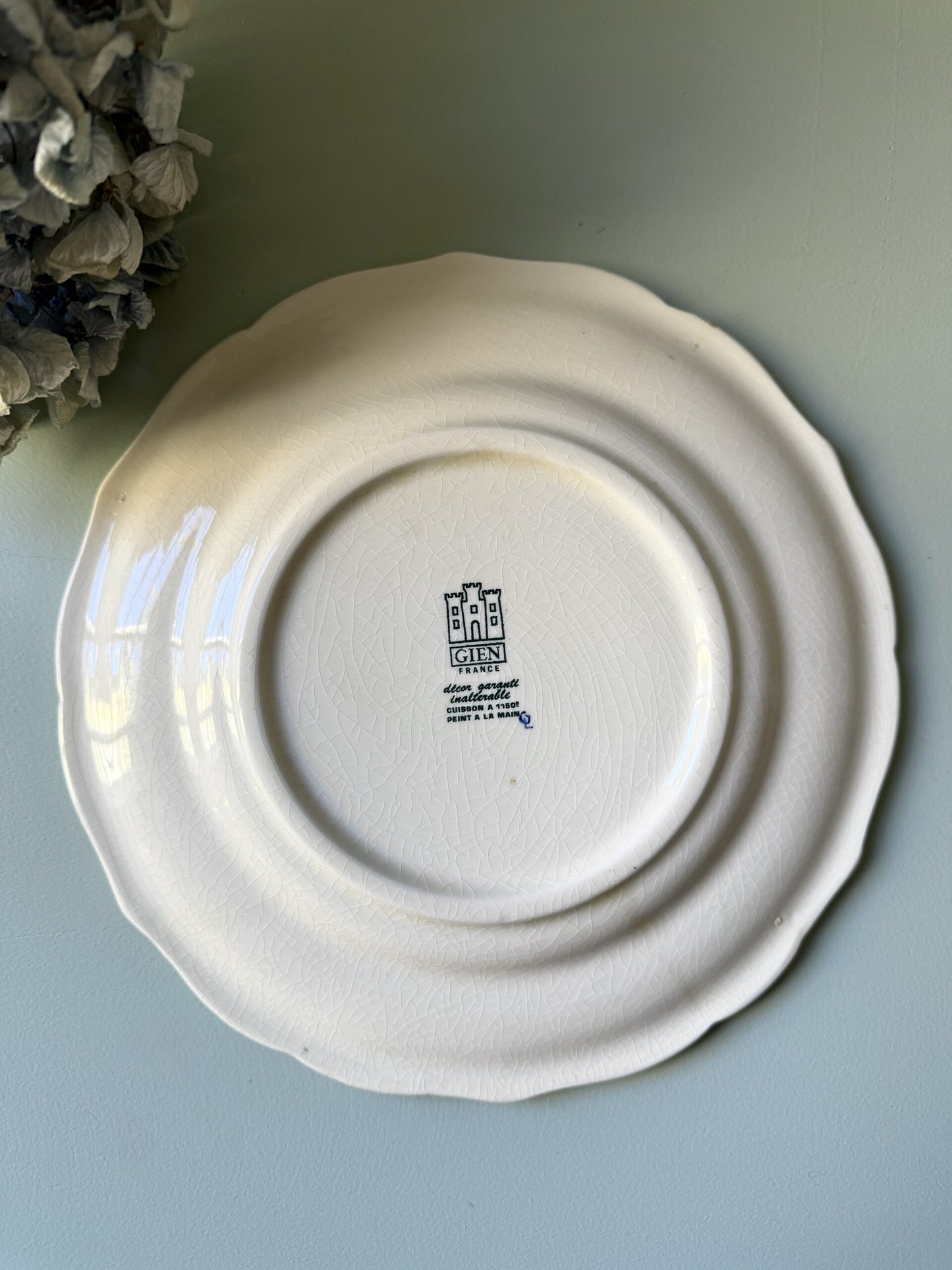 Assiette Gien plate modèle À la corne d’abondance