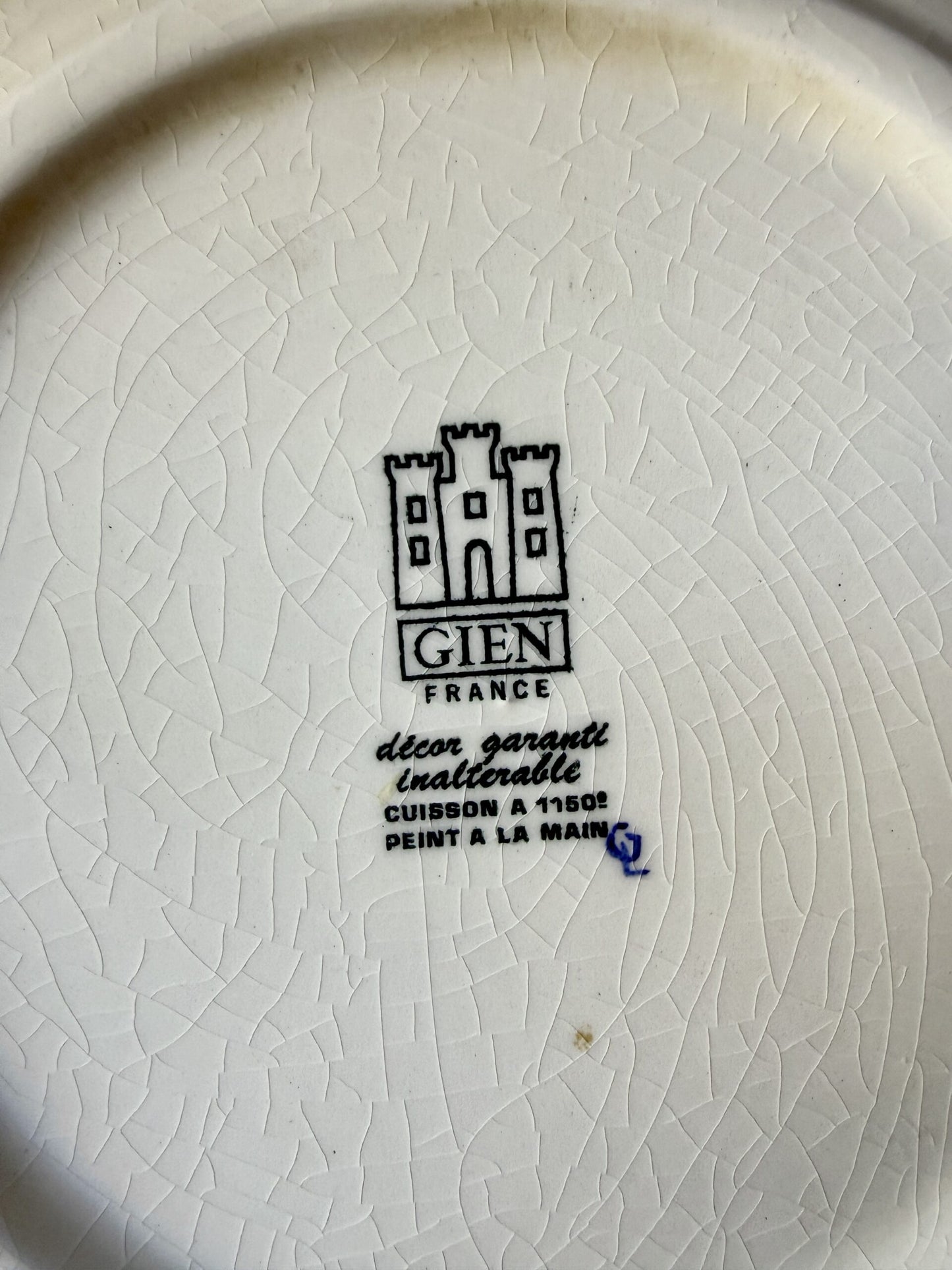 Assiette Gien plate modèle À la corne d’abondance
