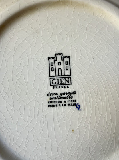 Assiette Gien plate modèle À la corne d’abondance