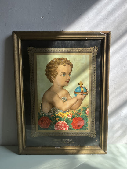 Tableau « enfant au globe »