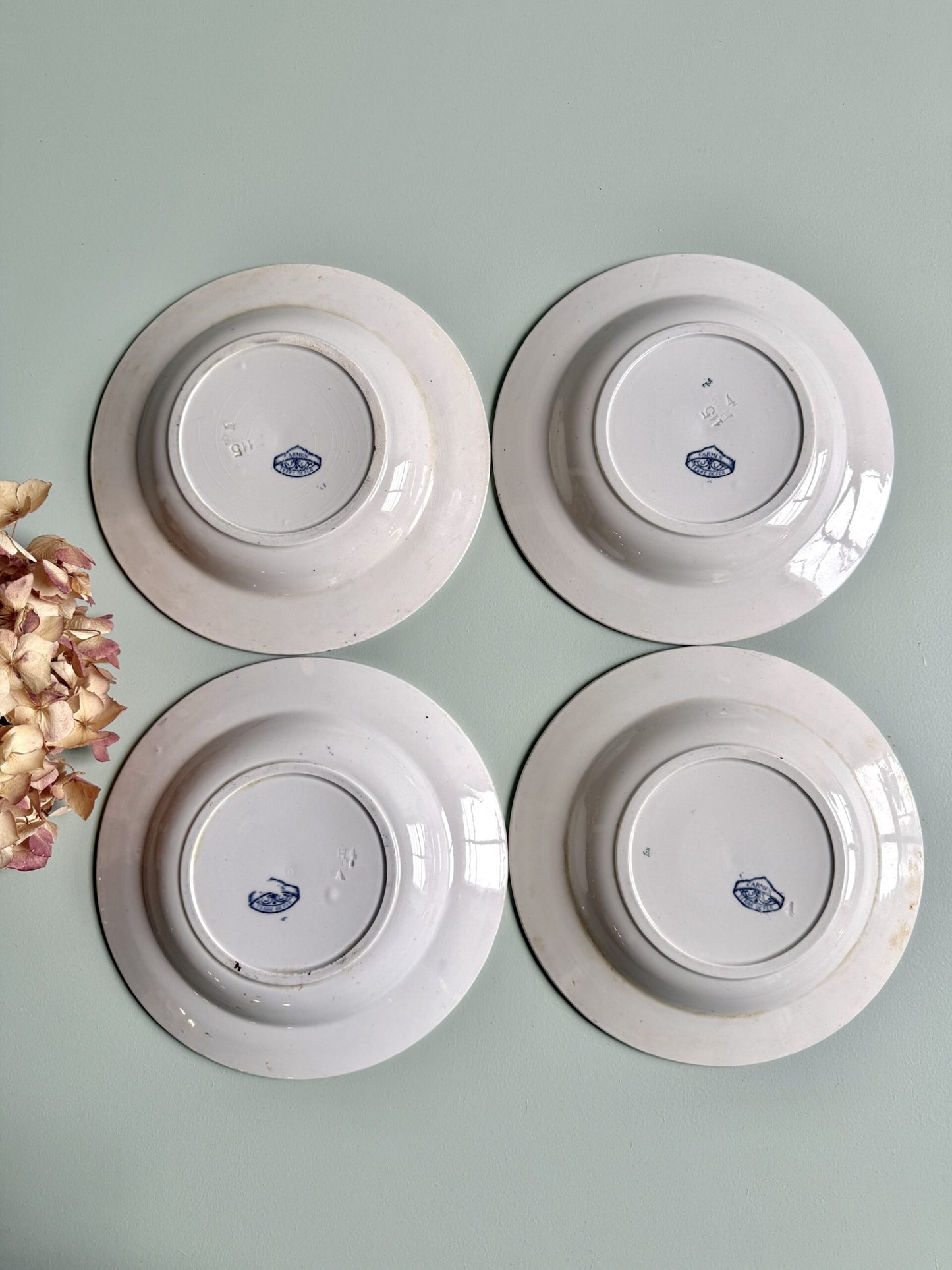 Assiettes creuses Carmen Sarreguemines - lot de 4