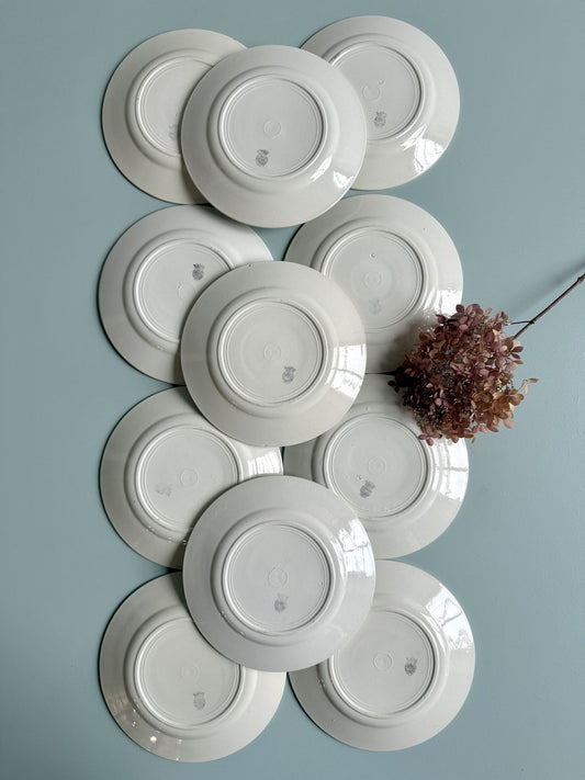 Assiettes à dessert Badonviller en demi-porcelaine - lot de 11