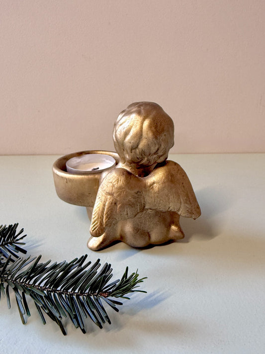 Bougeoir en forme d’ange doré