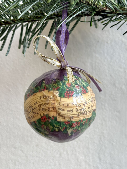 Boules de noël violettes - lot de 2