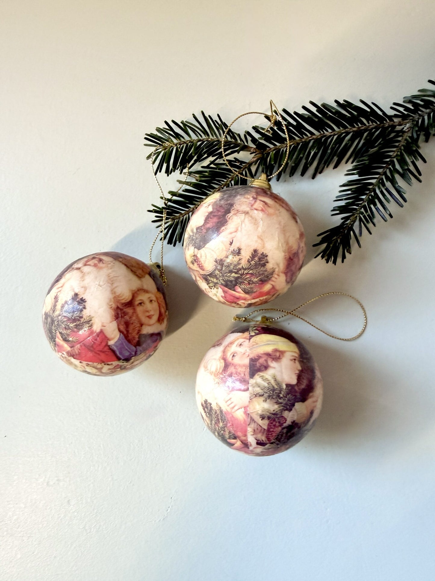 Boules de Noël avec père noël - lot de 3