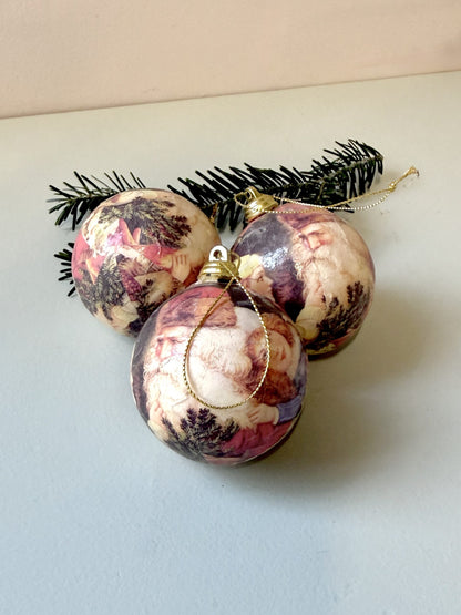 Boules de Noël avec père noël - lot de 3
