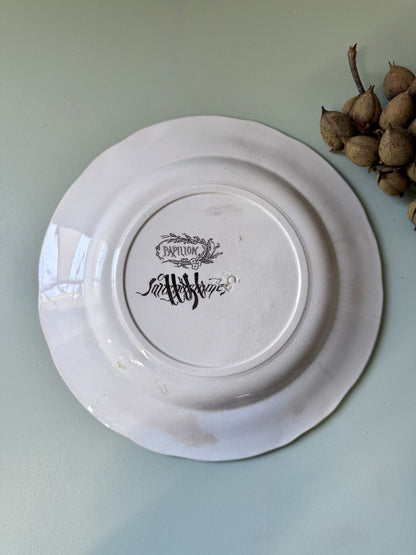 Assiette plate modèle Papillon de Sarreguemines