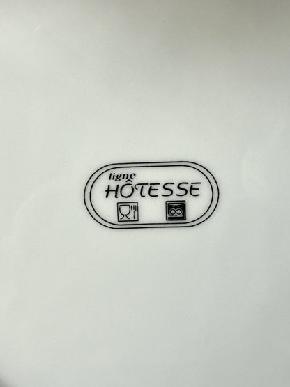 Assiettes plates blanches et liseré doré - lot de 6