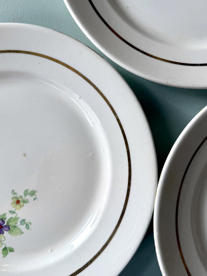 Assiettes modèle Betty de Lunéville en demi-porcelaine - lot de 5