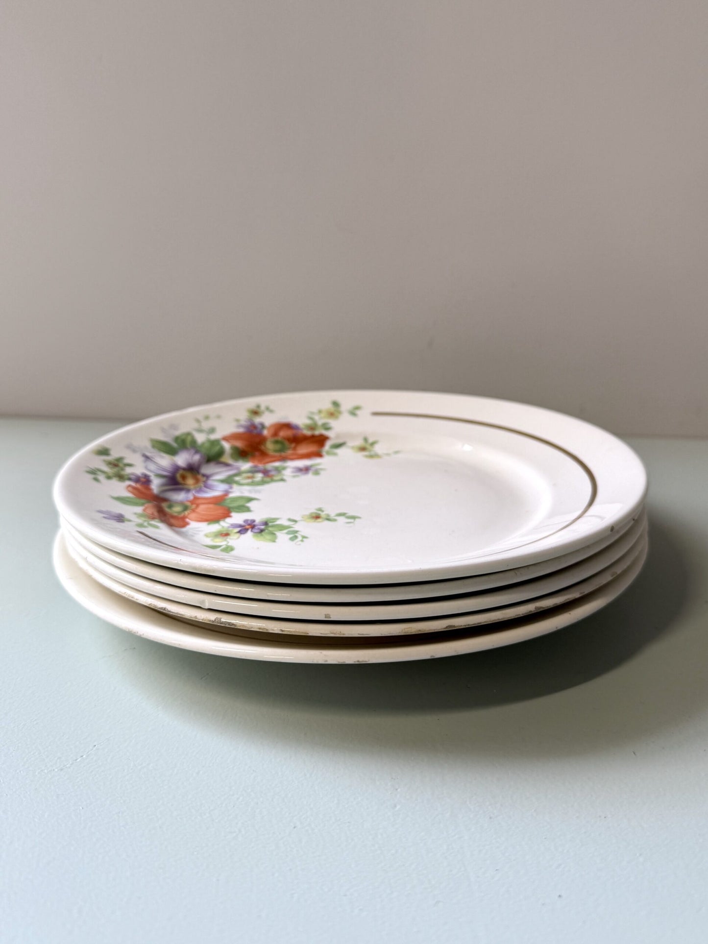 Assiettes modèle Betty de Lunéville en demi-porcelaine - lot de 5