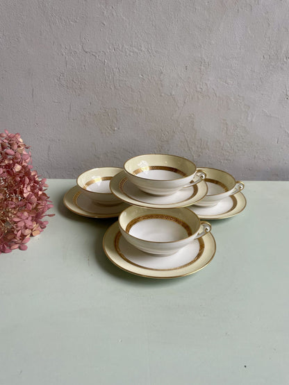 Service à café ou thé en porcelaine – Georges Boyer Limoges