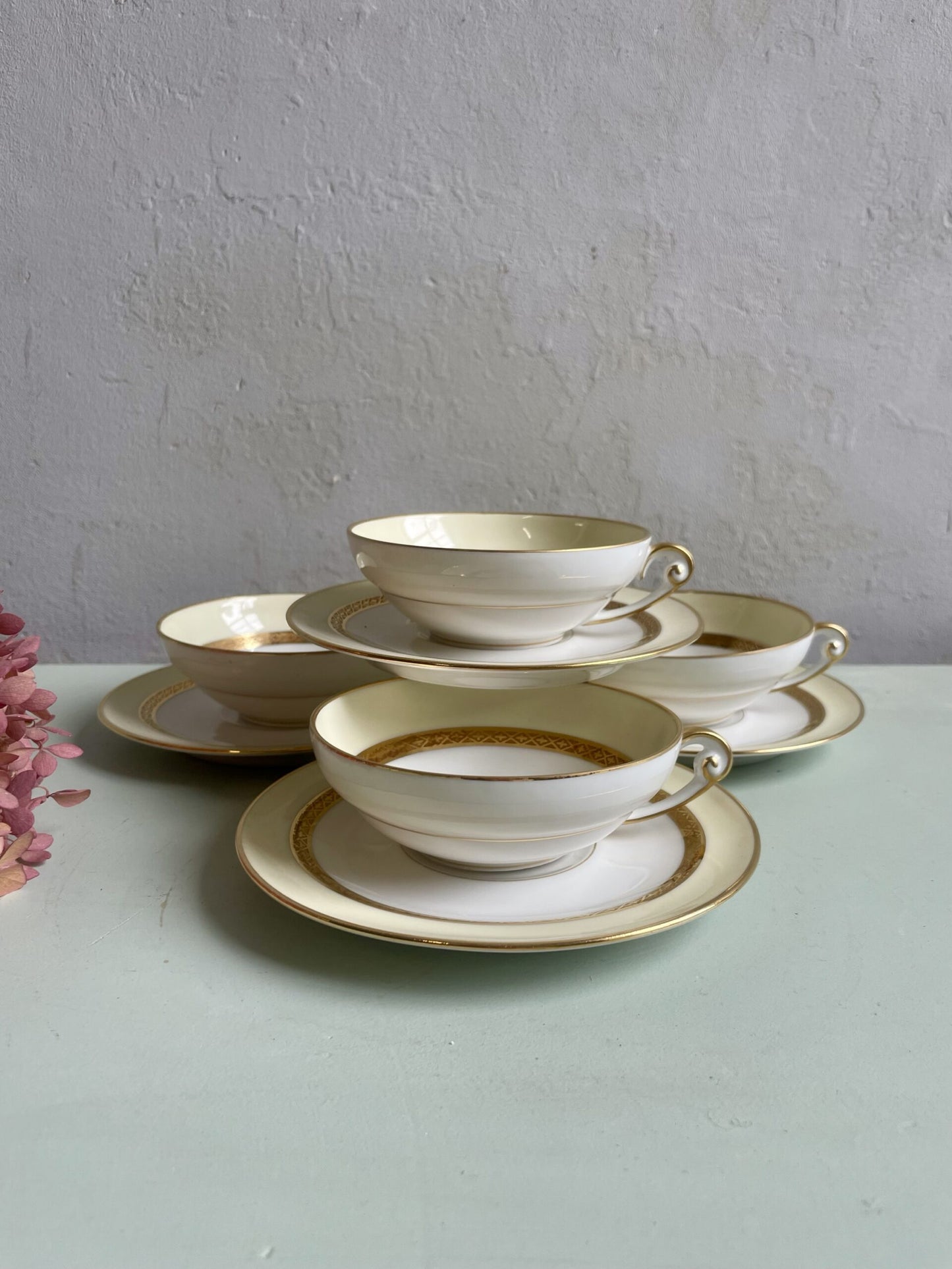 Service à café ou thé en porcelaine – Georges Boyer Limoges